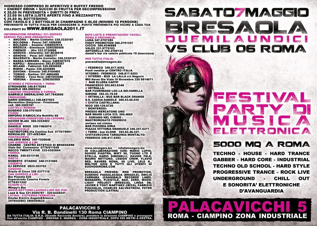 Bresaola 2011 Festival Party - フライヤー裏