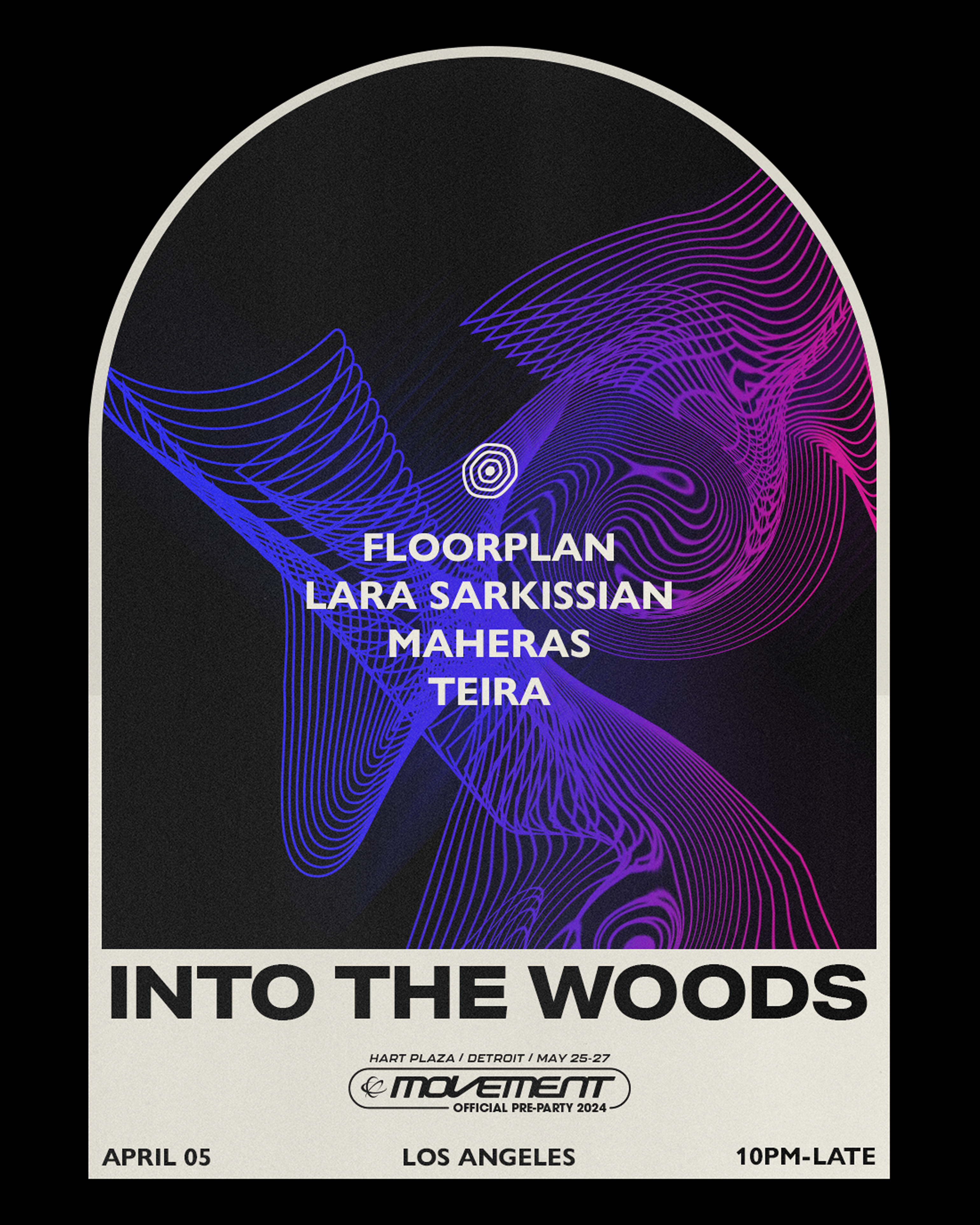 Into The Woods presents Floorplan (Robert + Lyric Hood) - Official Movement Detroit Pre-Party - フライヤー表