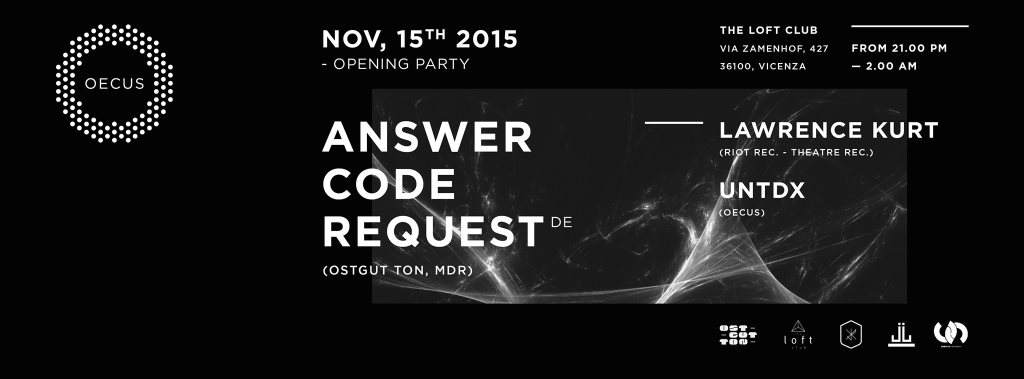 Oecus - Opening Party with Answer Code Request - Página frontal