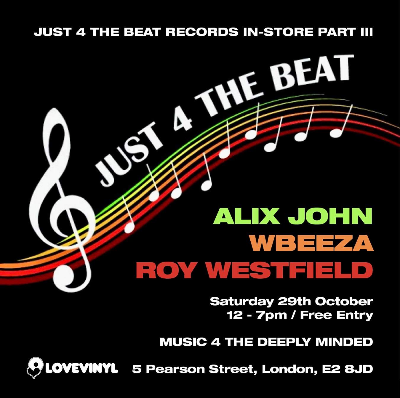 Just 4 The Beat in-store sessions at Love Vinyl Records, London