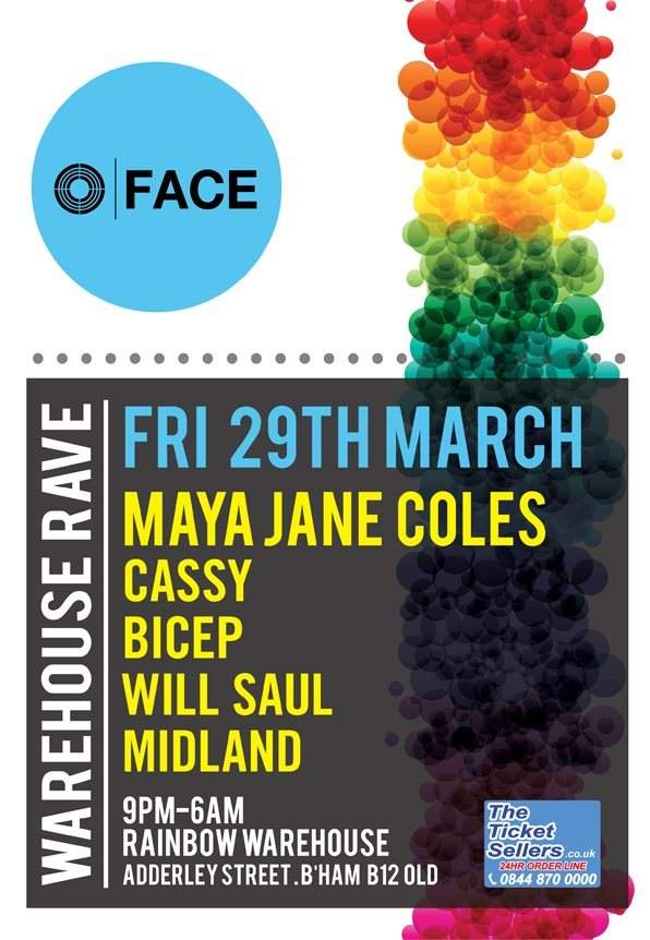 Face Warehouse Rave with Maya Jane Coles, Cassy, Bicep - Página frontal