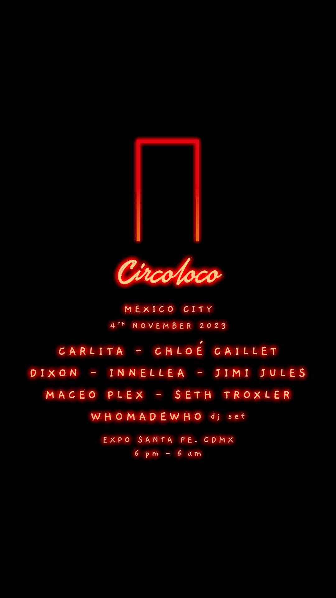CIRCOLOCO MEXICO CITY - フライヤー表