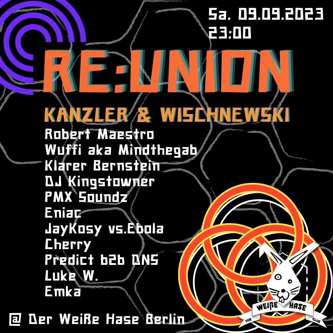 Re:Union / Kanzler & Wieschnewski / Der Weiße Hase - フライヤー表