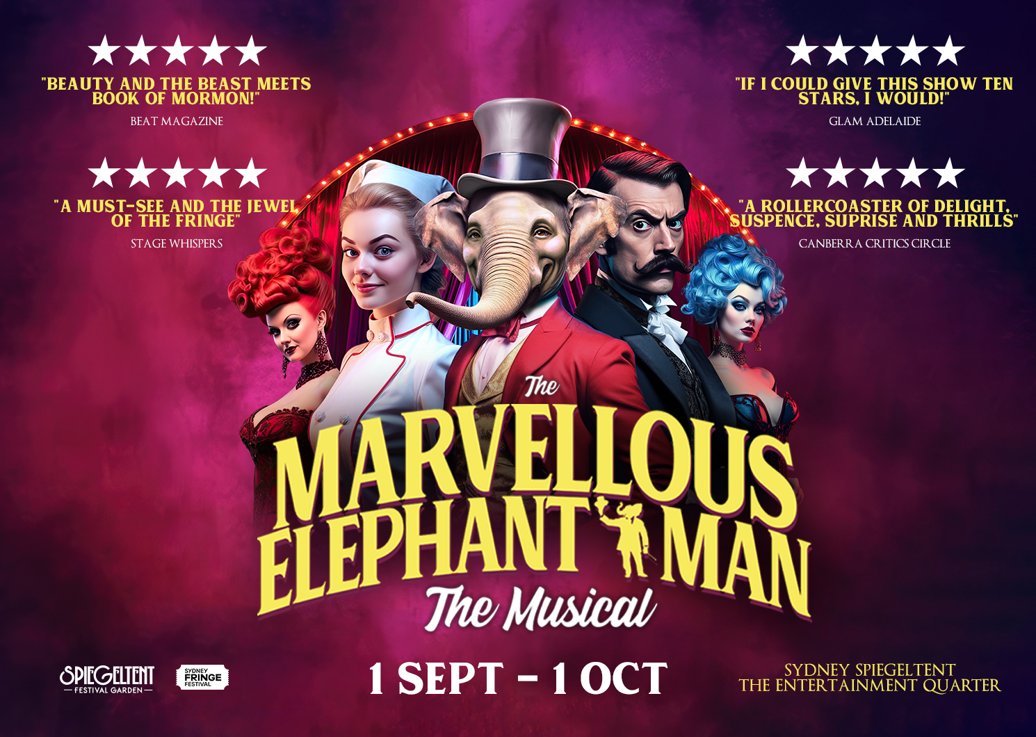 The Marvellous Elephant Man the Musical - Página frontal