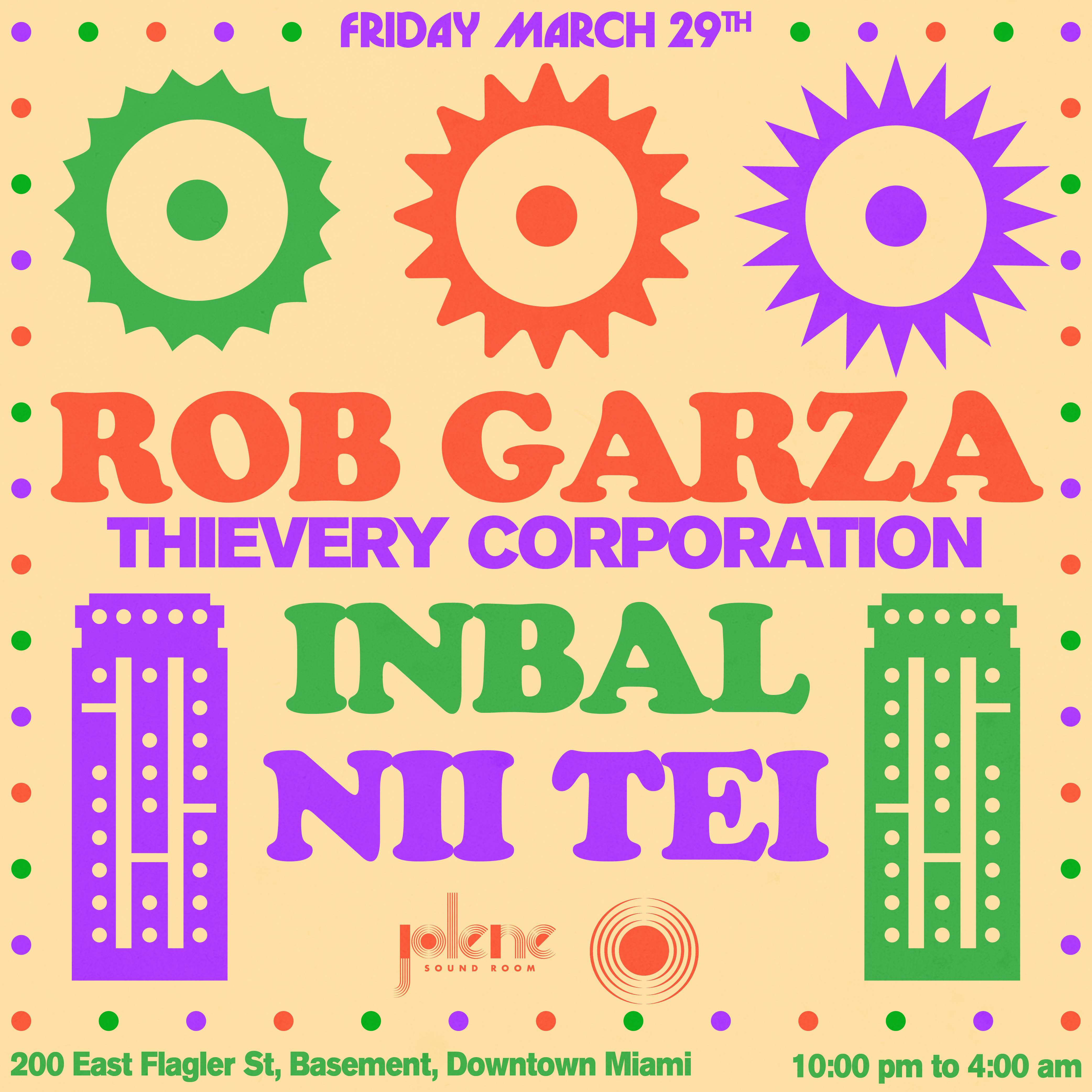 Rob Garza (Thievery Corportion) + Nii Tei + Inbal - Página frontal
