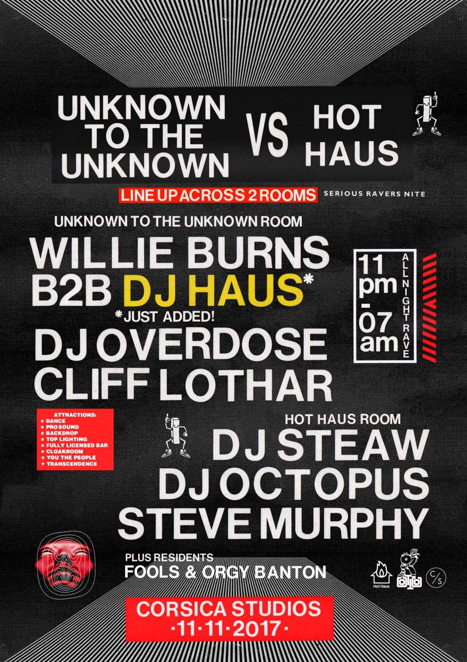 Unknown To The Unknown vs Hot Haus Recs - Página frontal