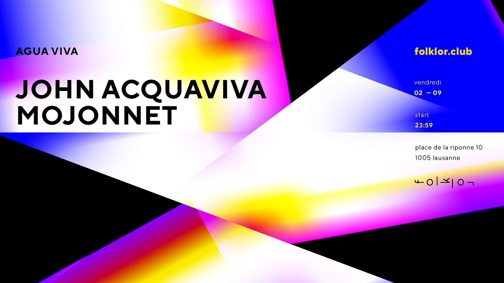 Agua Viva /// John Acquaviva - Mojonnet - Flyer front