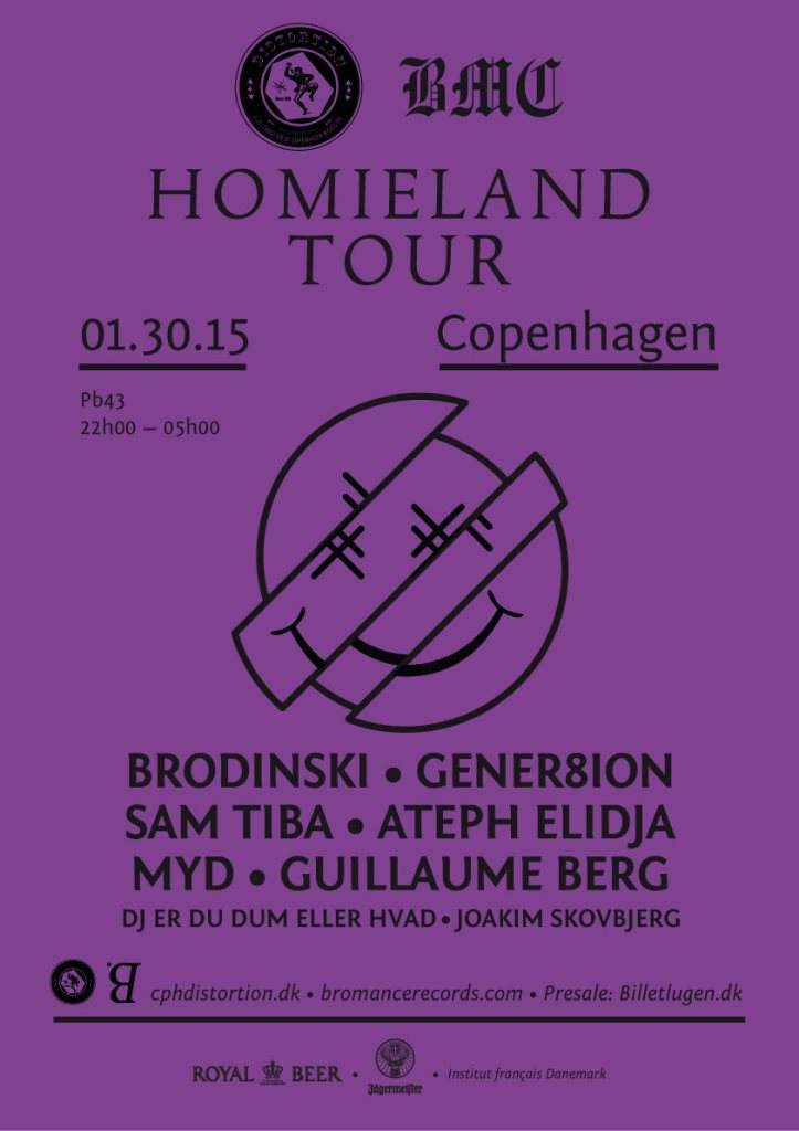 Distortion x Bromance: Homieland Tour - フライヤー表
