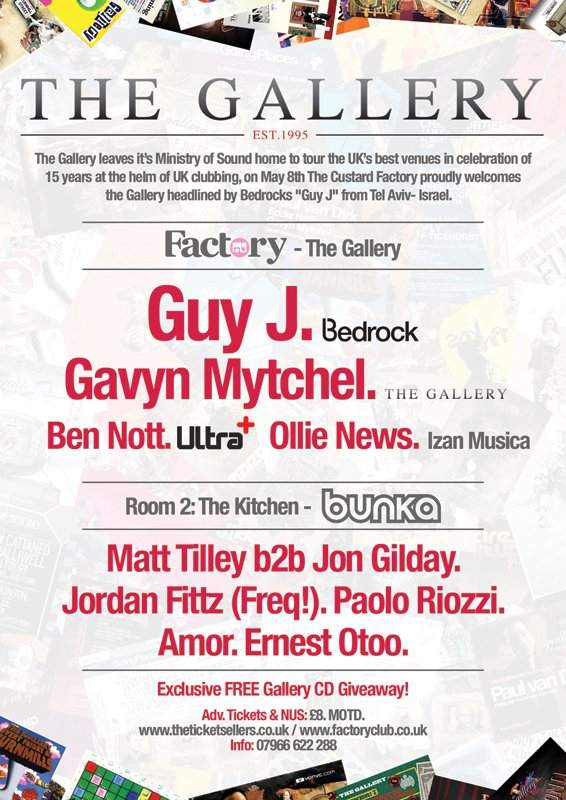 The Gallery 15th Birthday Tour with Guy J, Gavyn Mytchell & Ben Nott - Página trasera