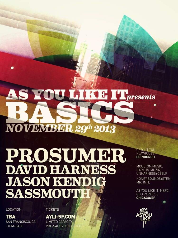 As You Like It presents Basics with Prosumer - Página frontal