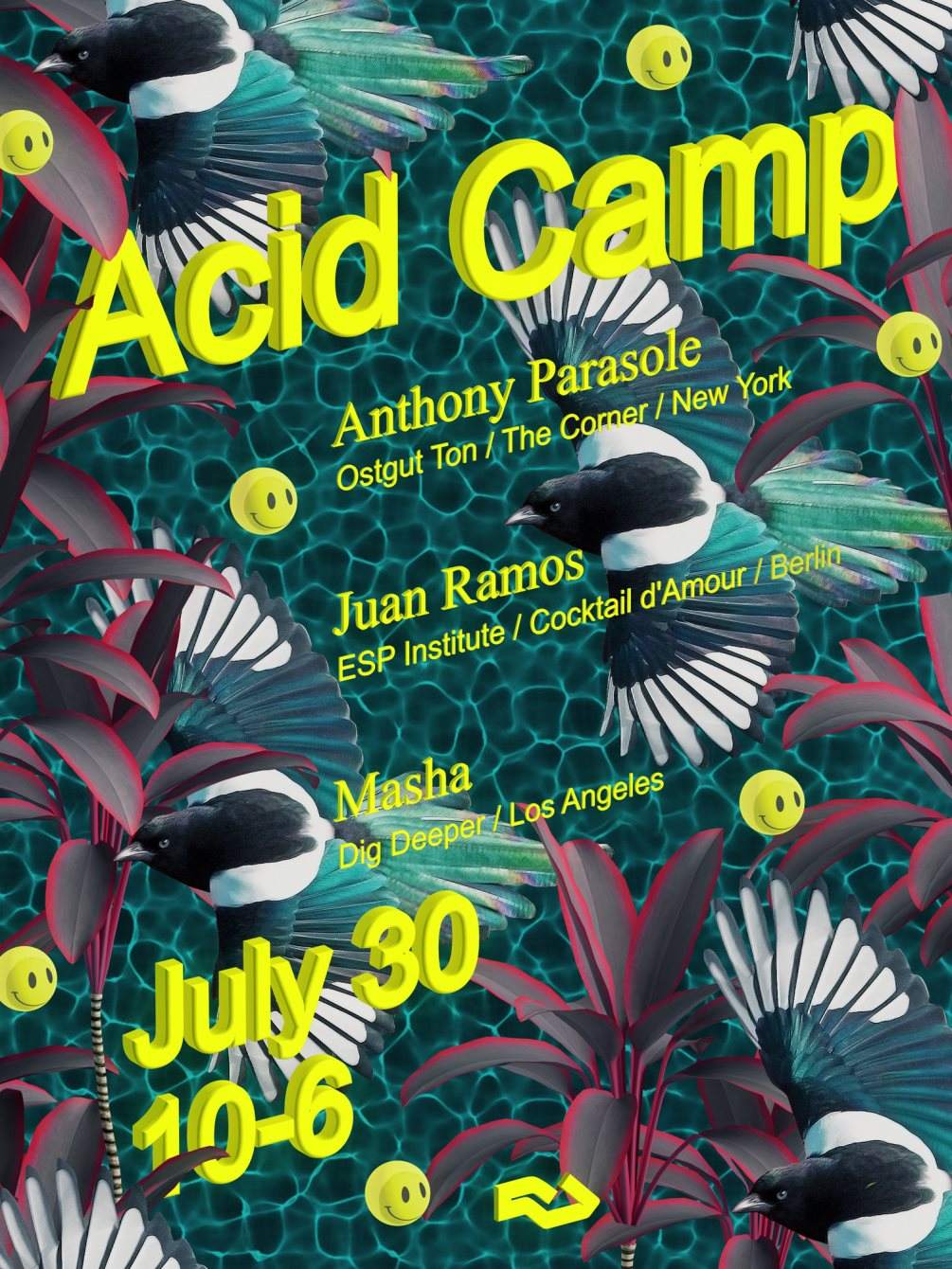 Acid Camp Saturday: Anthony Parasole, Juan Ramos, Masha - Página frontal