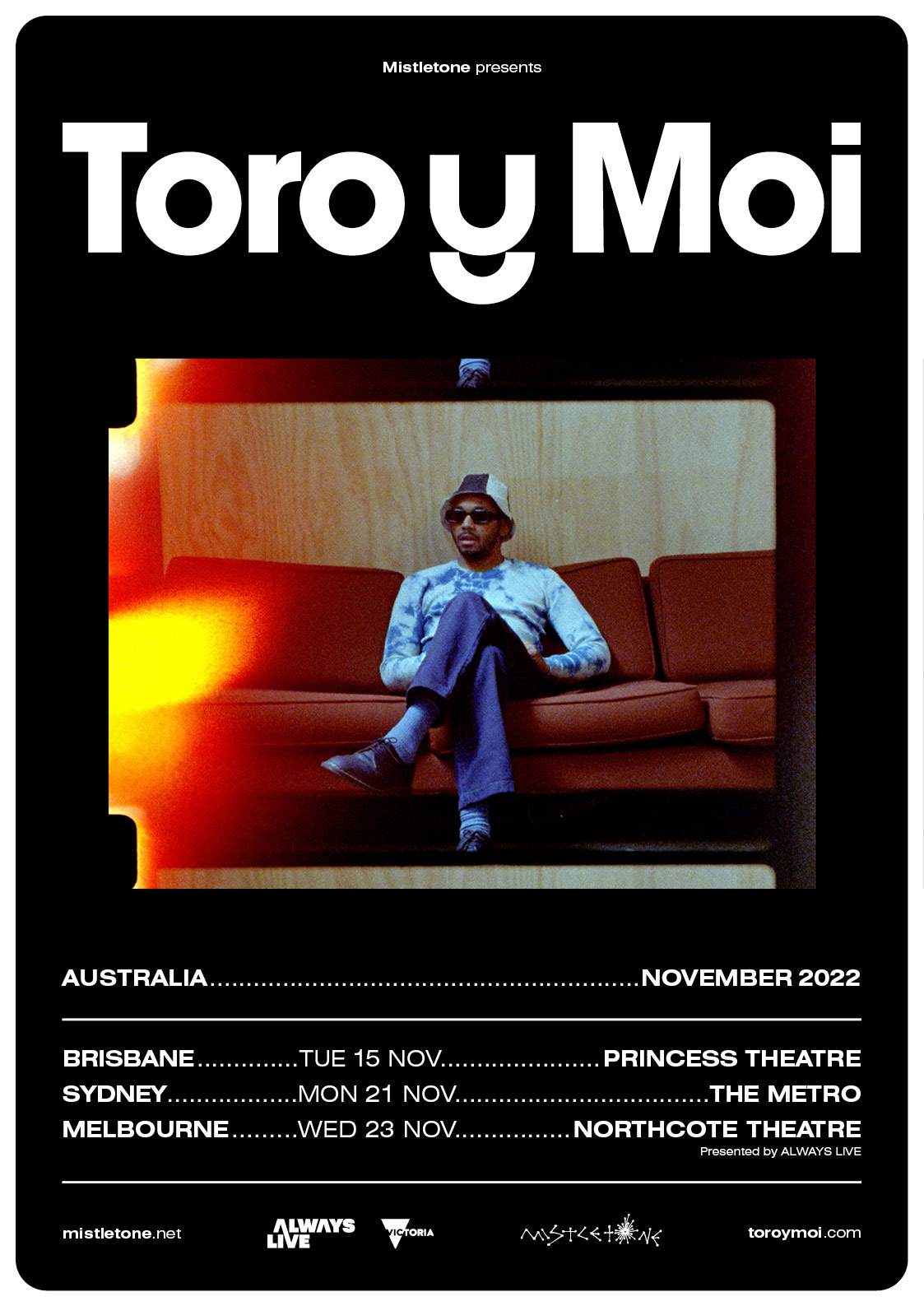 Toro y Moi Sydney headline show: The Metro - Página frontal