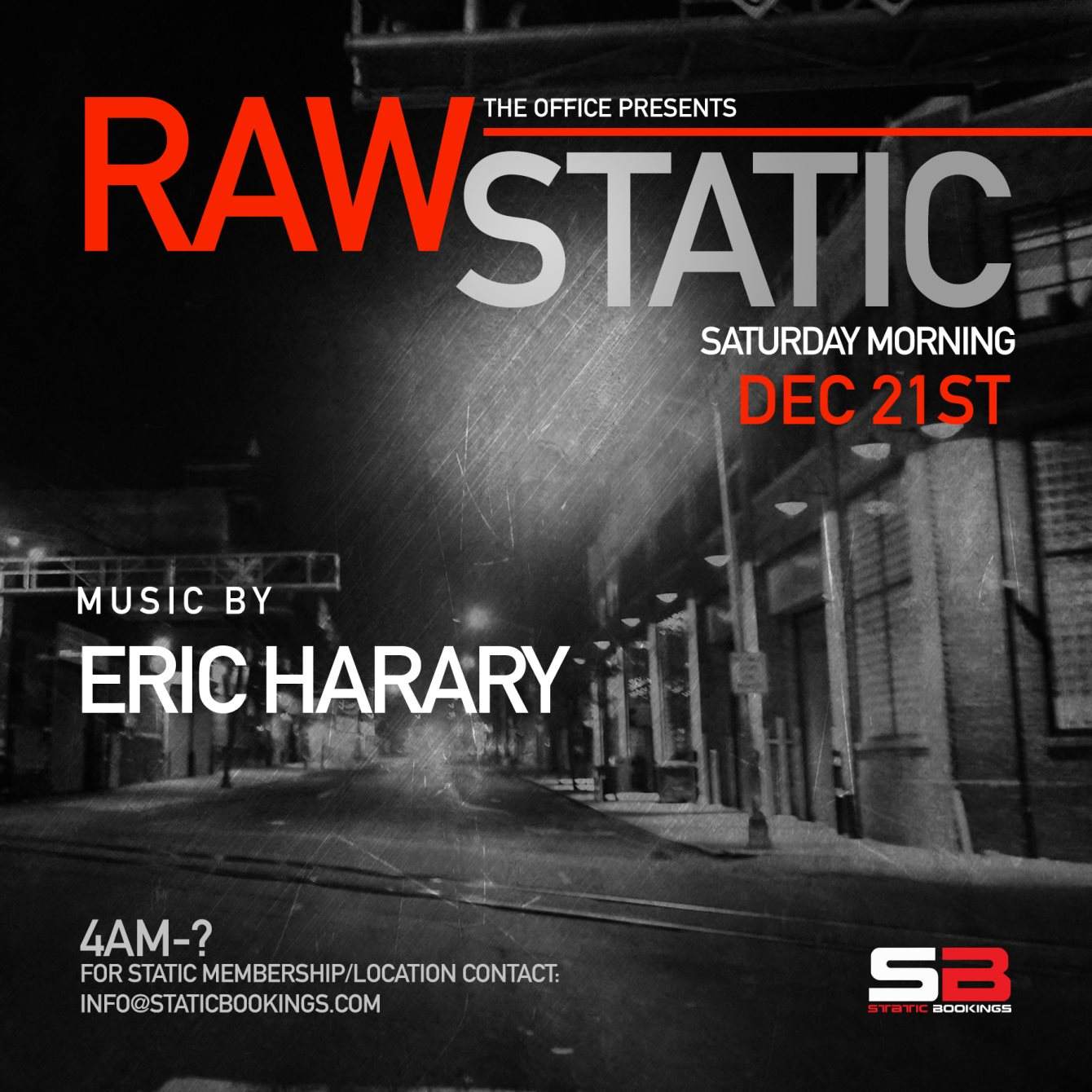 The Office presents: RAW Music By: Eric Harary - フライヤー表