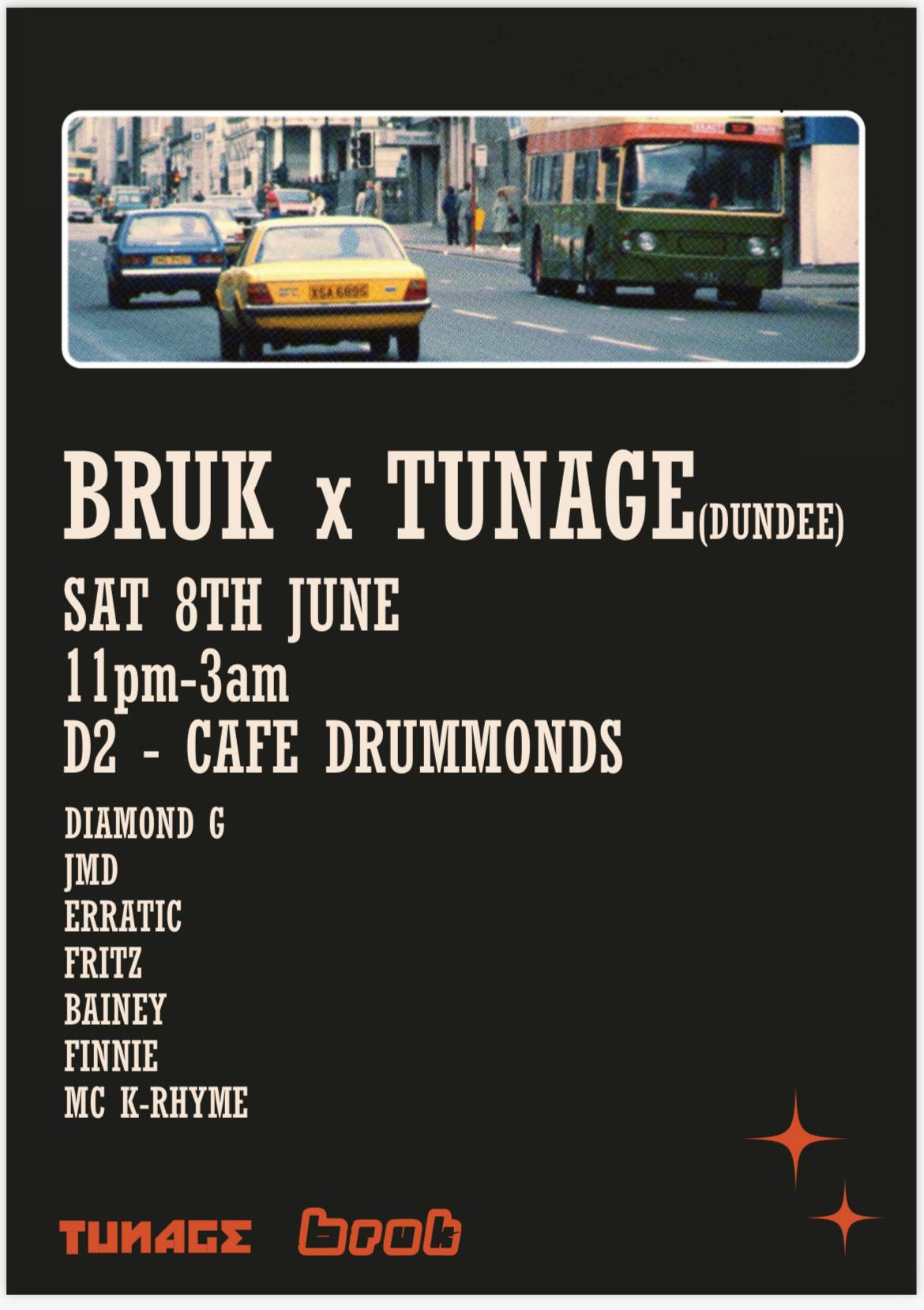 Bruk With Guests Tunage - フライヤー表
