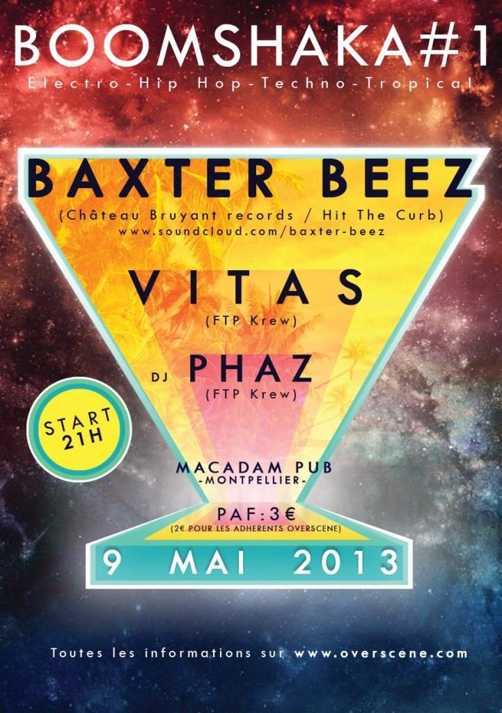 Baxter Beez, Vitas, Phaz: Boomshaka #1 - フライヤー表