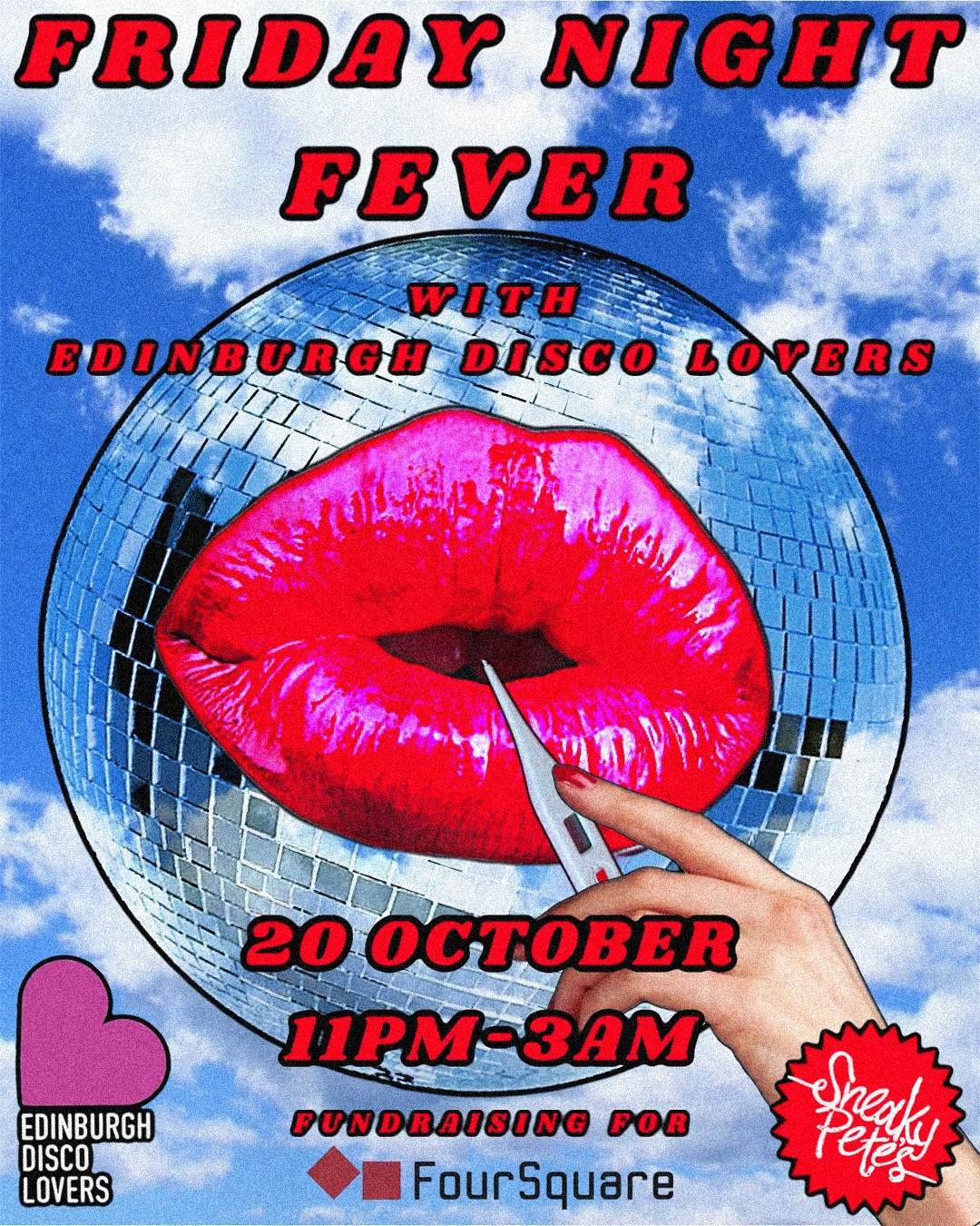 Edinburgh Disco Lovers: Friday Night Fever - フライヤー表