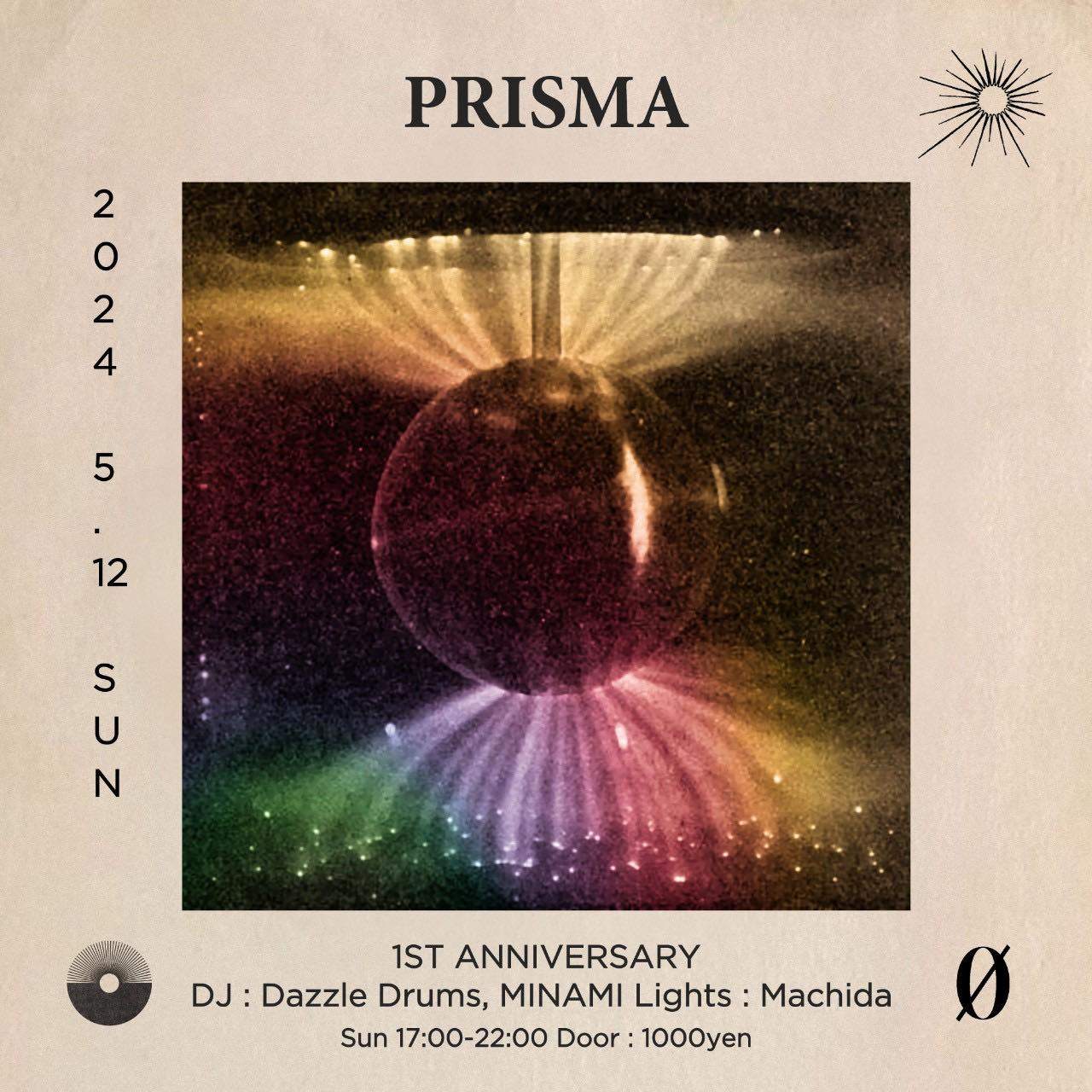 Prisma　1ST ANNIVERSARY - フライヤー表