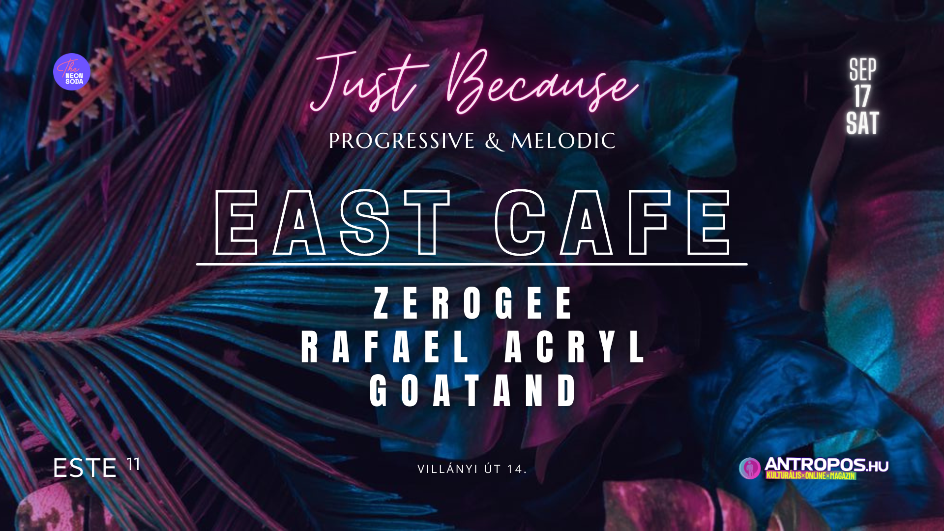 Just Because - East Cafe - Este 11 - Página frontal
