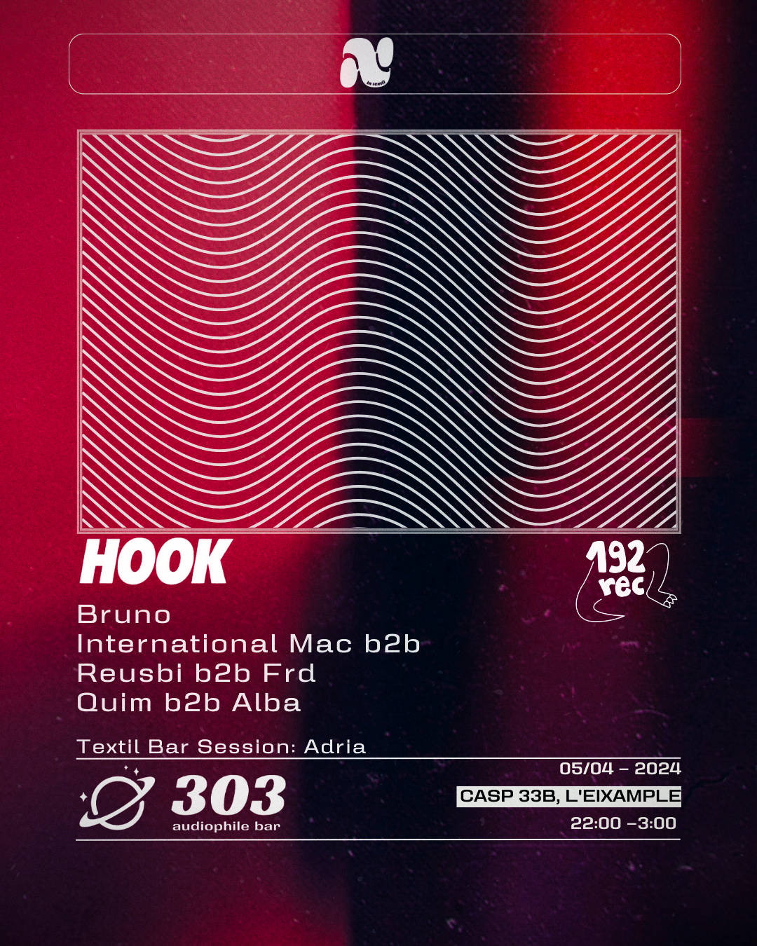 Hook & 192GmbH at 303 / International Mac / Frd / Reusbi / Bruno / Alba / Quim - Página frontal