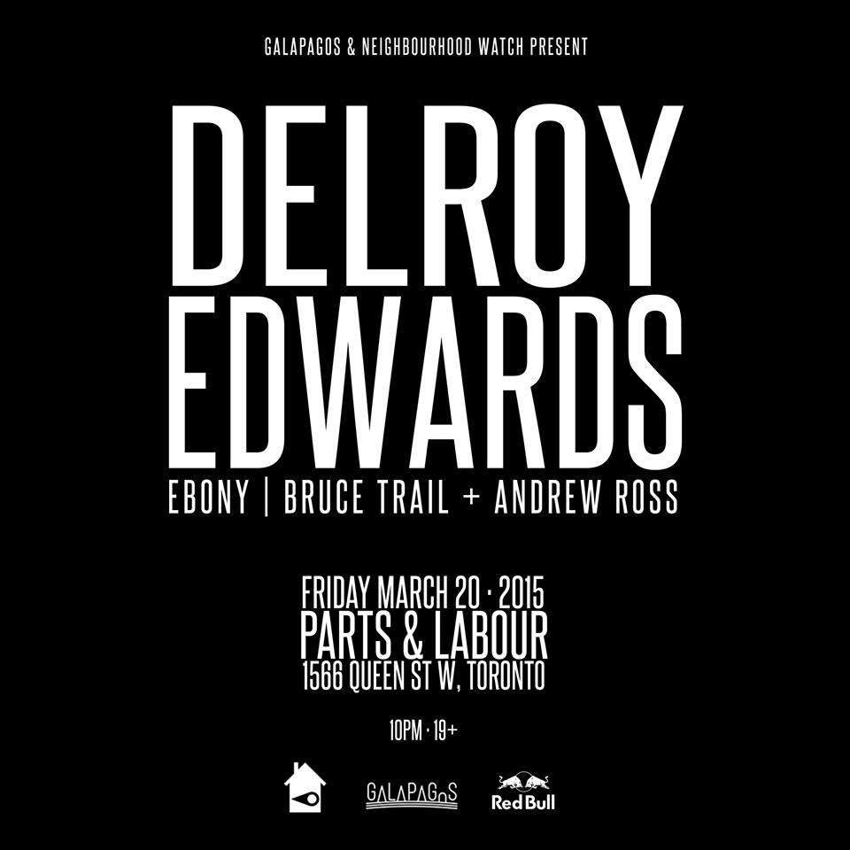 Delroy Edwards, Ebony & Bruce Trail - フライヤー表