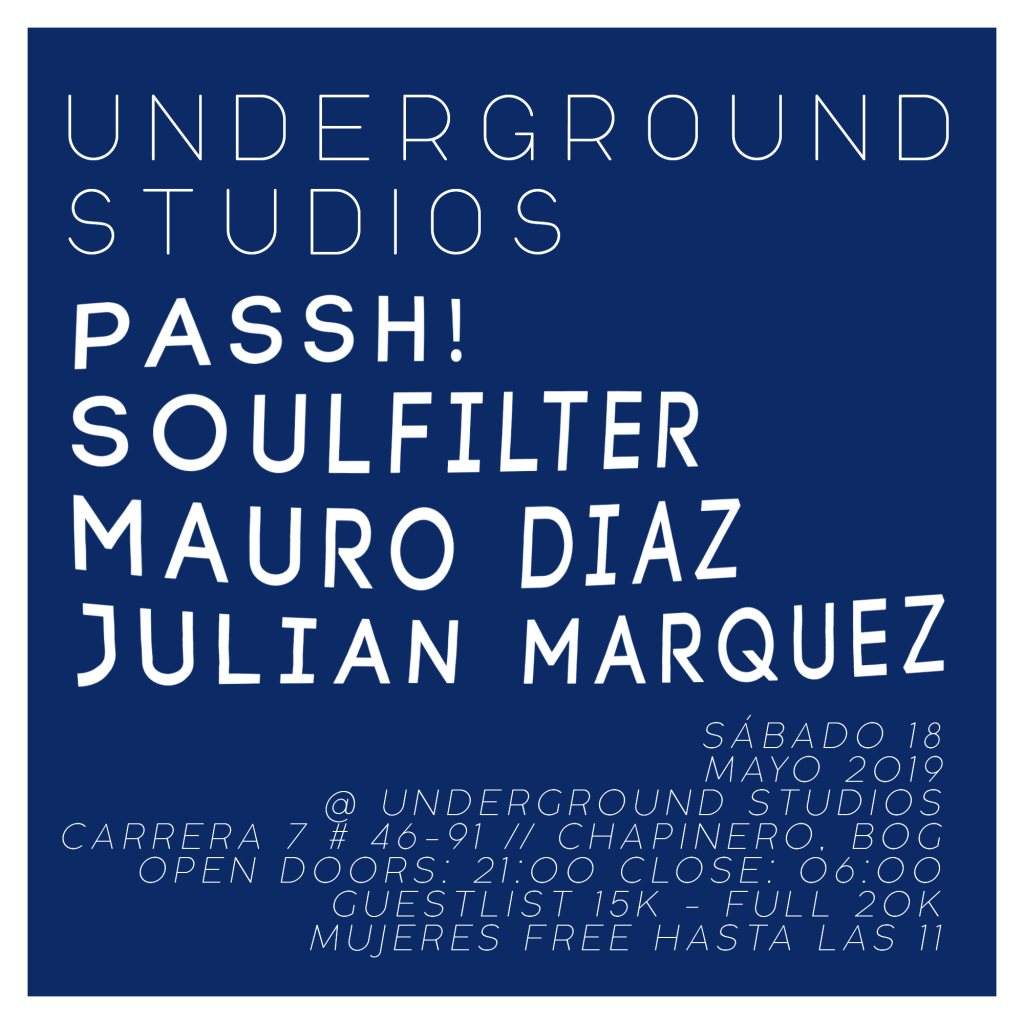 Underground Studios presenta - フライヤー表