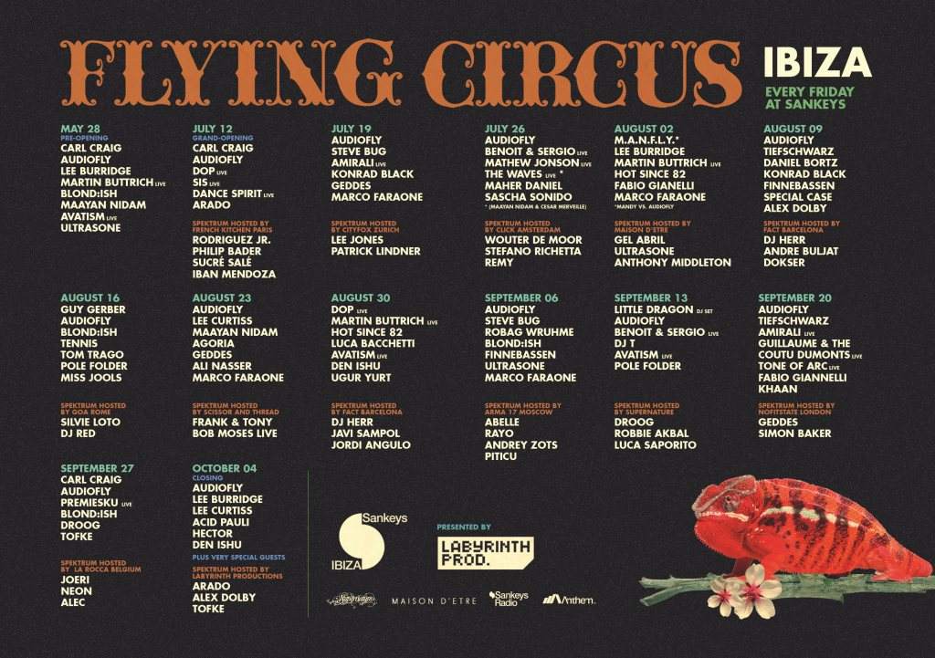 Flying Circus - フライヤー表