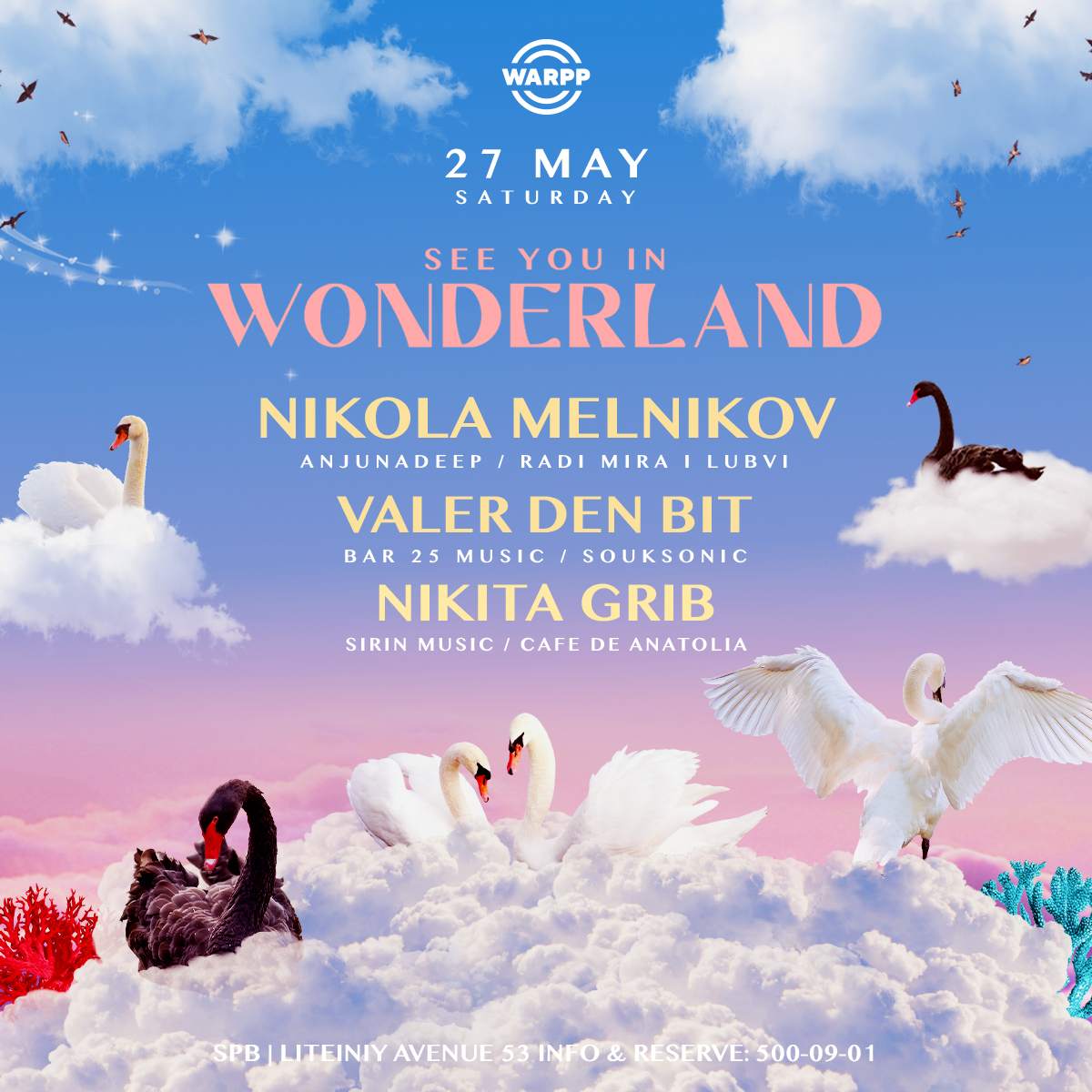 Wonderland at Nikola Melnikov (Anjunadeep) - フライヤー表