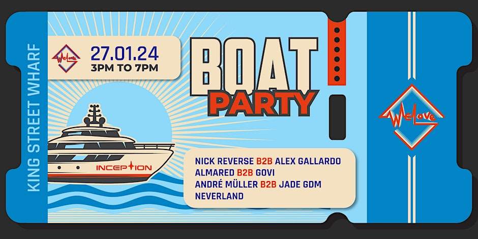 WeLove Sunset Boat Party - Australia Day Weekend - フライヤー表