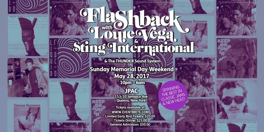 Flashback with Louie Vega & Sting International - フライヤー表