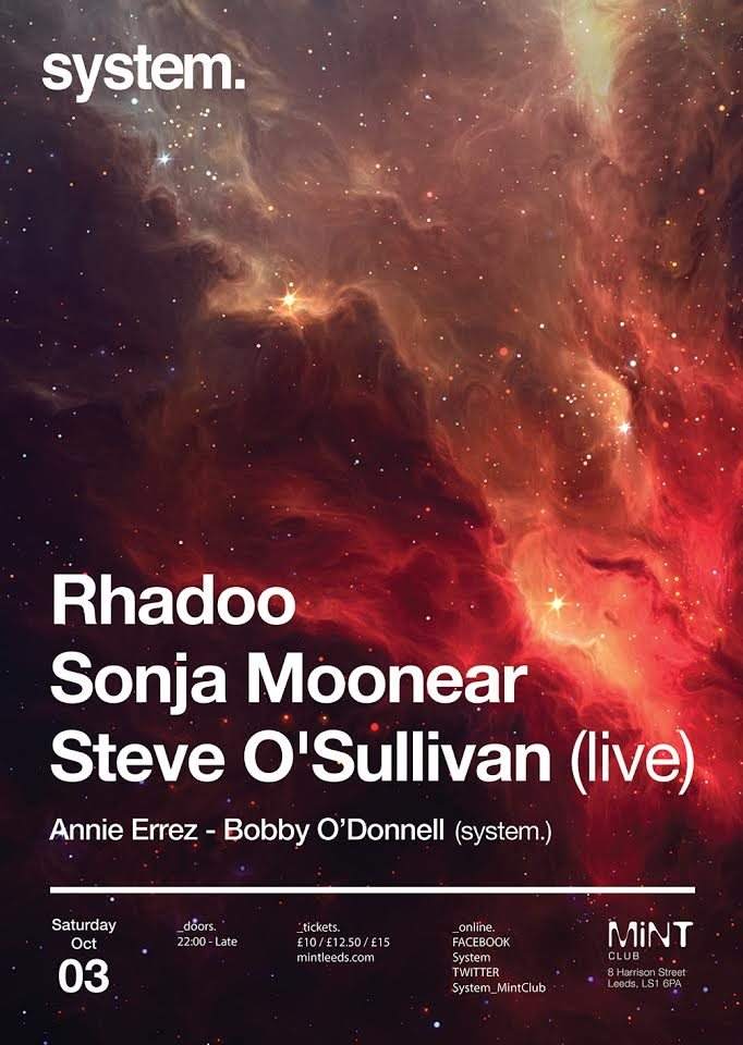 System - Rhadoo / Sonja Moonear / Steve O'sullivan (Live) - Página frontal