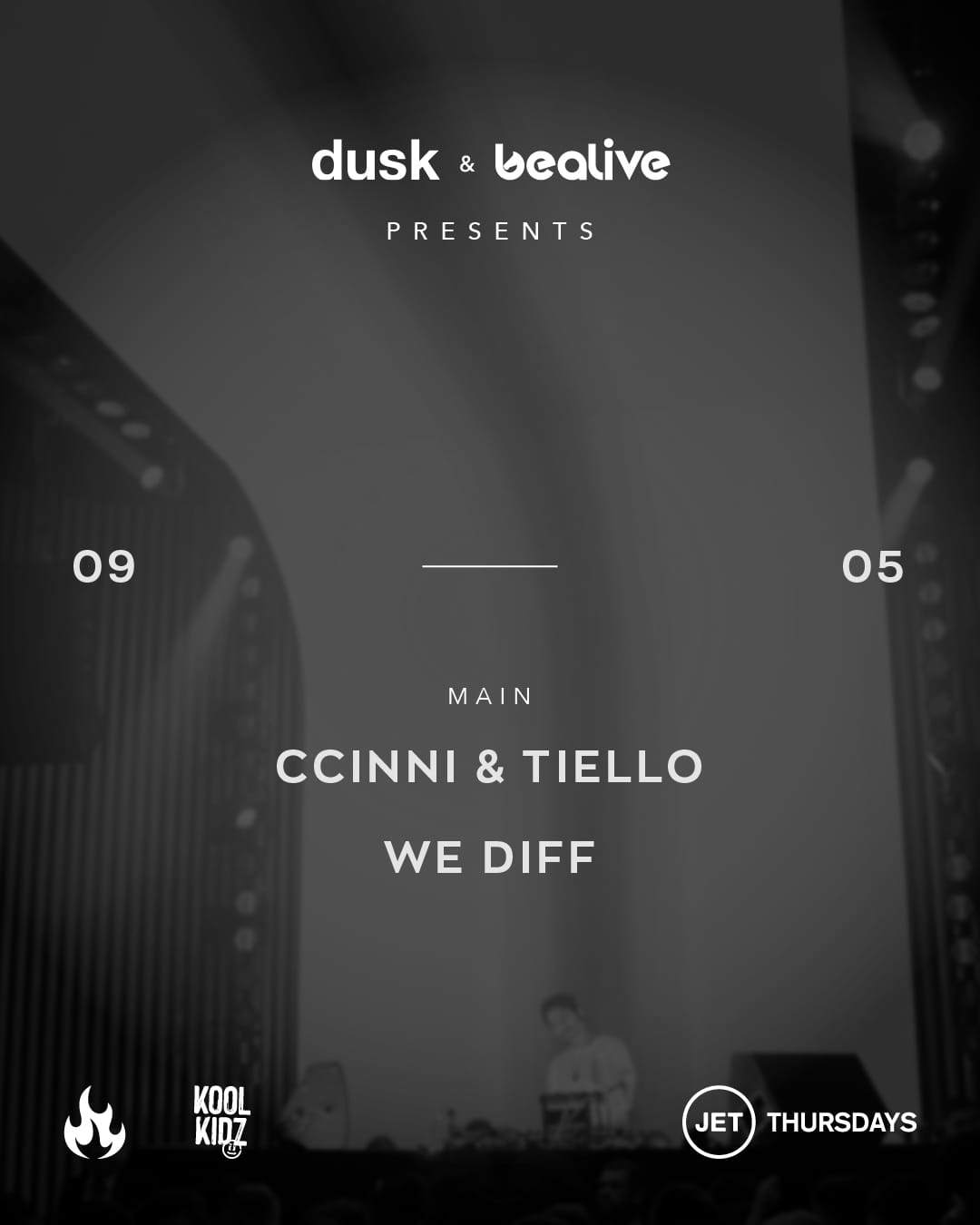 CCINNI & Tiello + WE DIFF - by DUSK & BEALIVE - Página frontal