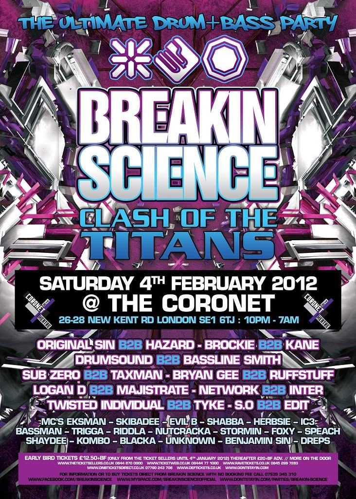 Breakin Science presents Clash Of The Titans - フライヤー表
