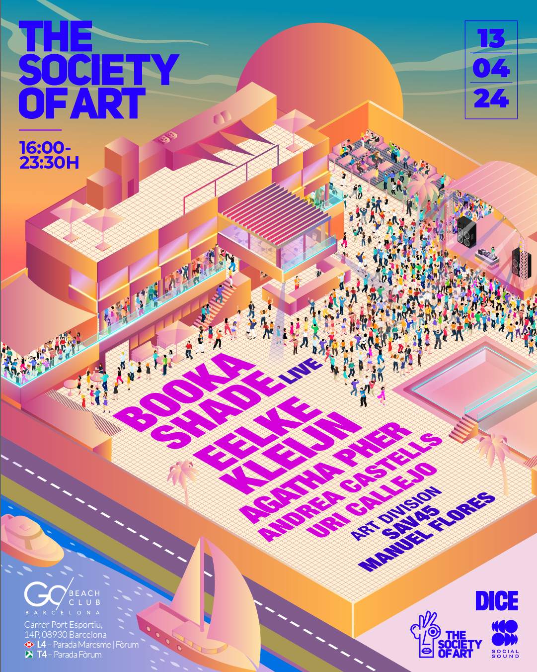 The Society of Art: Booka Shade Live & Eelke Kleijn ( Open Air Festival ) - フライヤー表