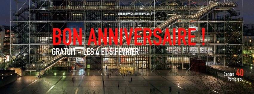Le Centre Pompidou 40th anniversary - Página frontal