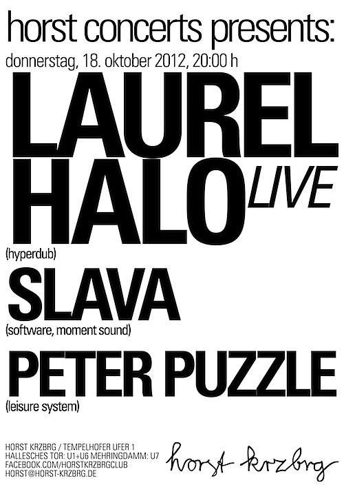 Horst Concerts presents: Laurel Halo Live - Página frontal