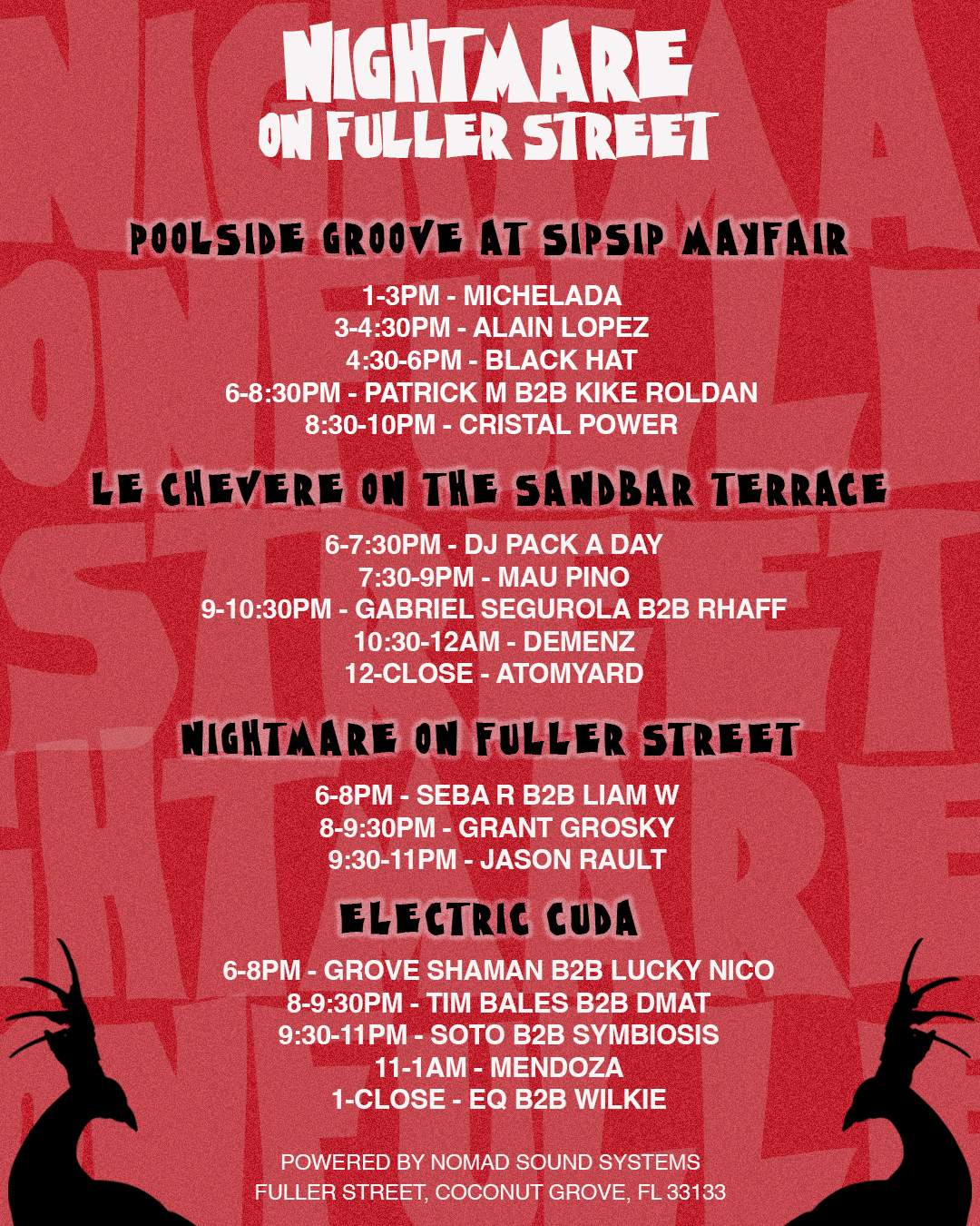 Nightmare on Fuller Street II at SipSip Rooftop at Mayfair House Hotel &  Garden, Miami