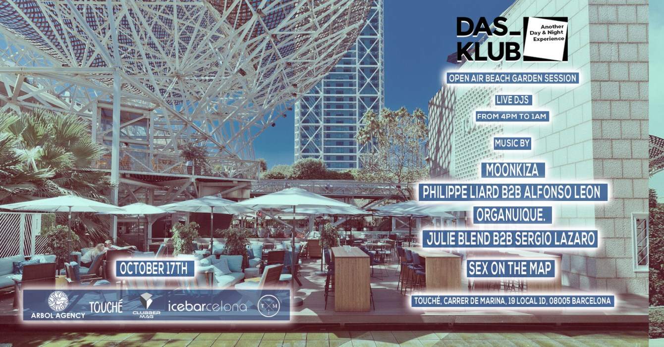 Cancelled)Das-Klub Open Air Beach Sessions at Touché bei Touché Beach  Garden, Barcelona