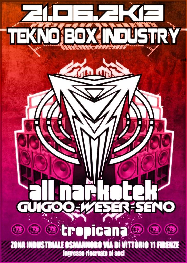 Narkotek Team Show - Teknoboxindustry.Fi Tropicana - Página frontal