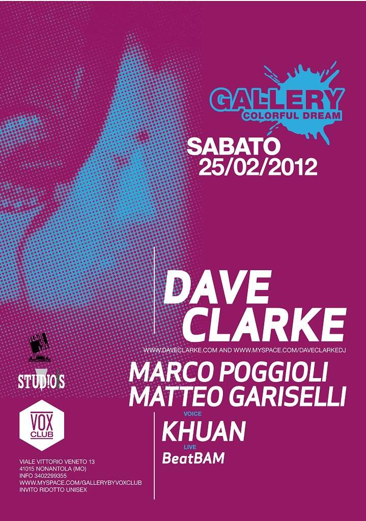 Dave Clarke At Gallery - フライヤー表