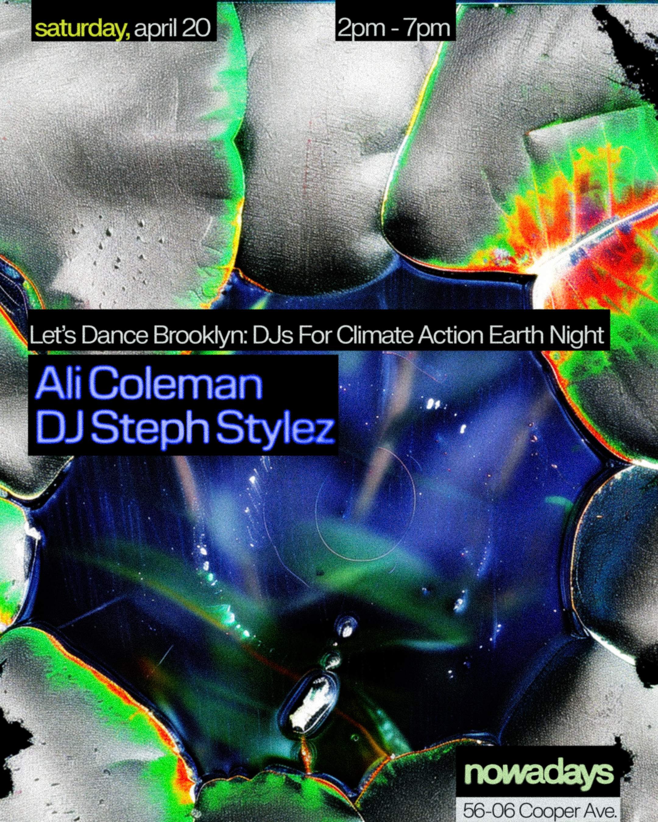 Let's Dance Brooklyn: DJs For Climate Action Earth Night - フライヤー表