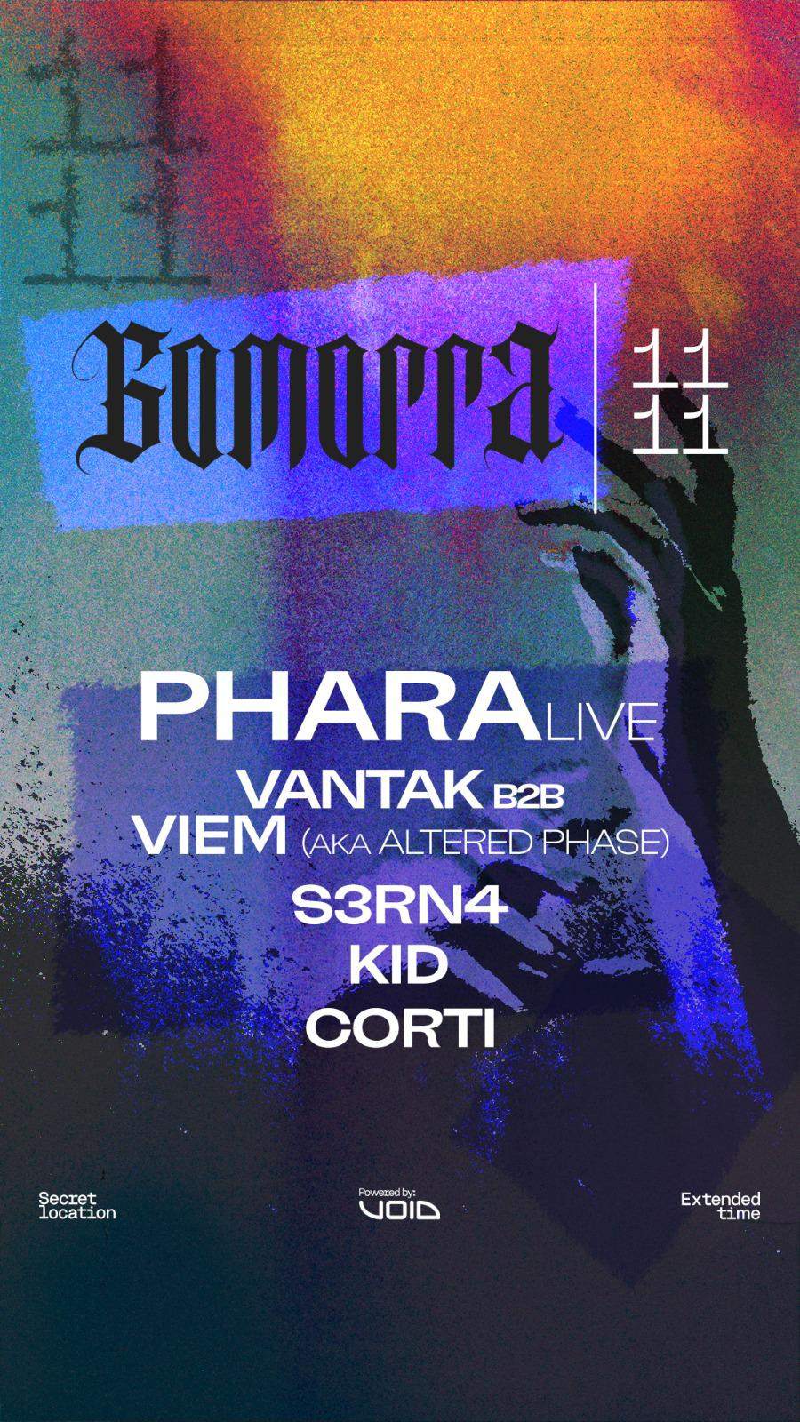 GOMORRA pres: PHARA LIVE + Local talents by Sodoma // TECHNO at TBA ...