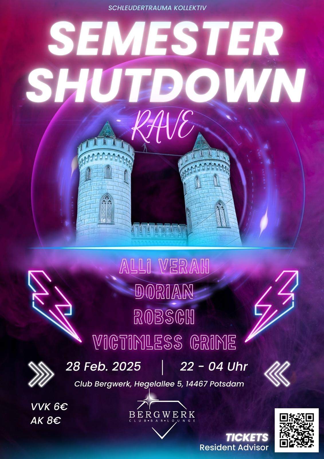 Semester Shutdown Rave by SCHLEUDERTRAUMA Kollektiv at Club Bergwerk ...