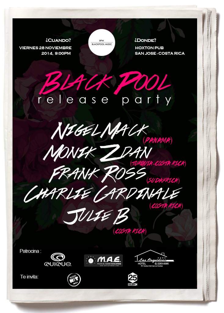 Black Pool Release Party - フライヤー表