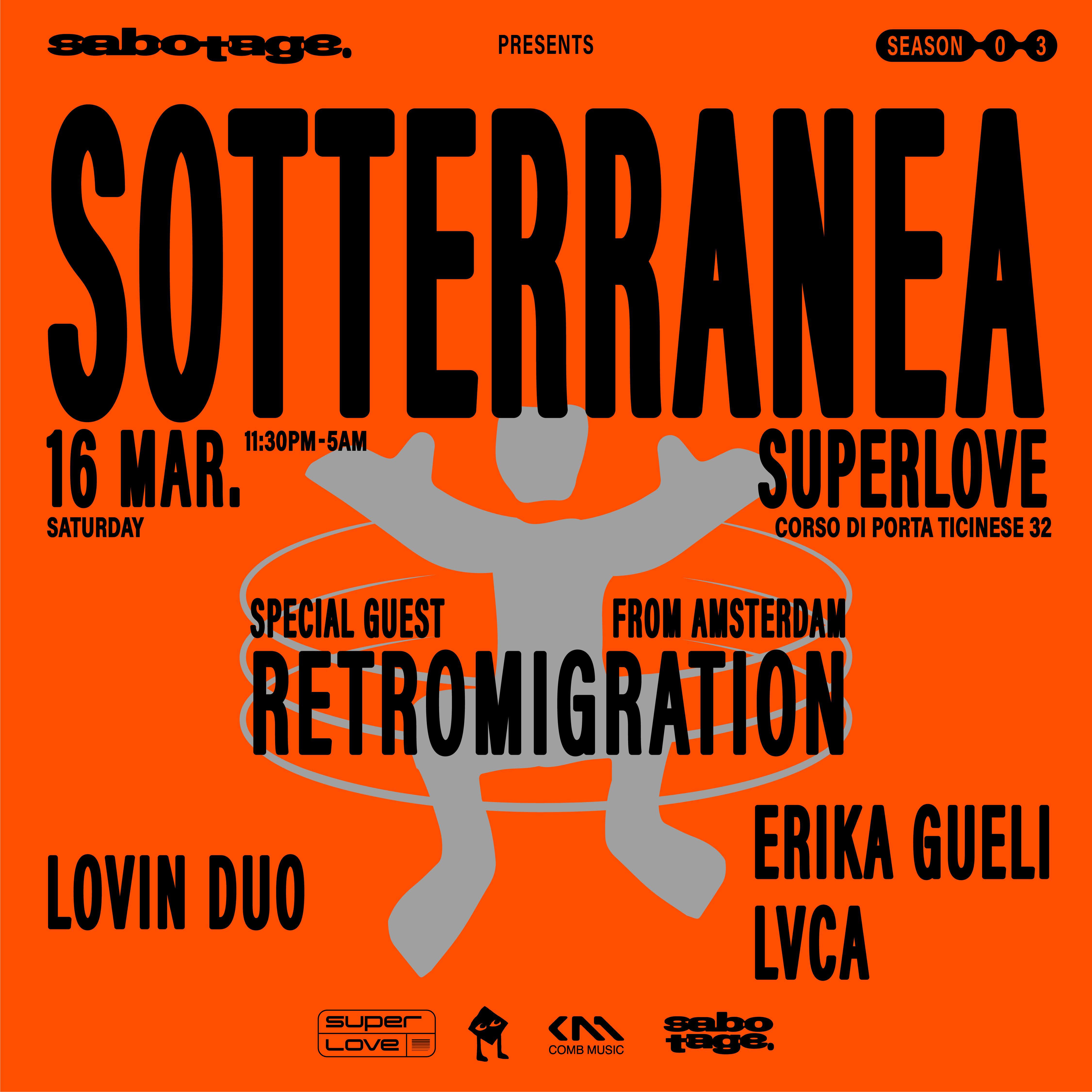 SOTTERRANEA special event with Retromigration - フライヤー表