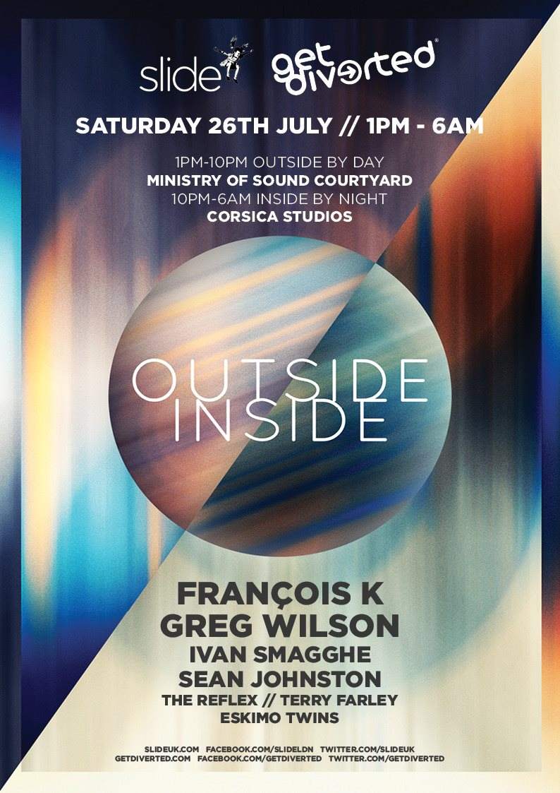 Slide & Get Diverted: Outside // Inside with François K, Greg Wilson, Ivan Smagghe & More - Página frontal