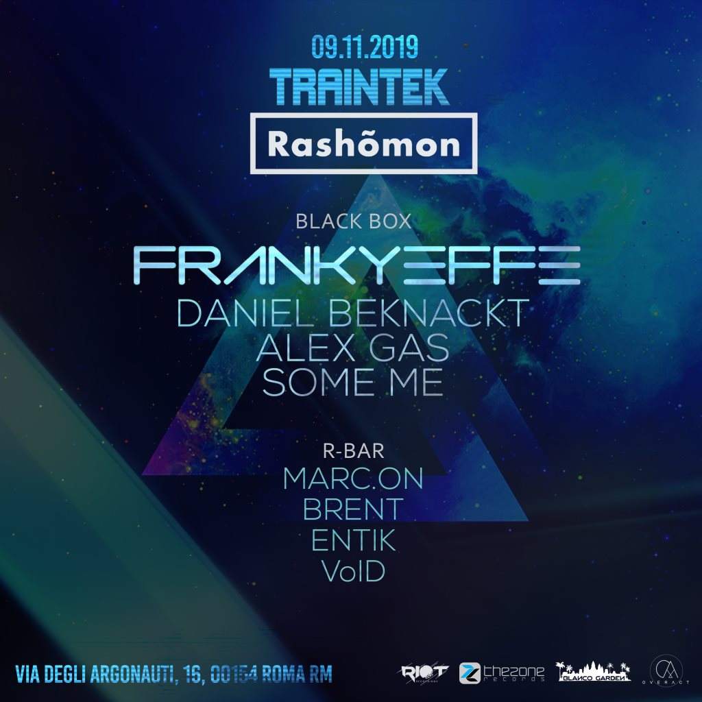 TRAINTEK Pres Frankyeffe at Rashomon Club - Página frontal