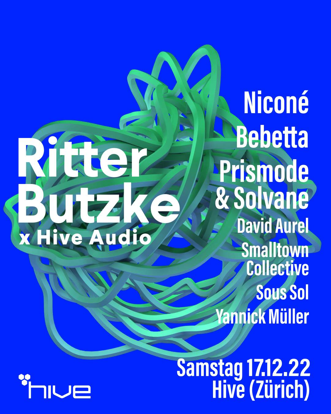 Ritter Butzke X Hive Audio - フライヤー表