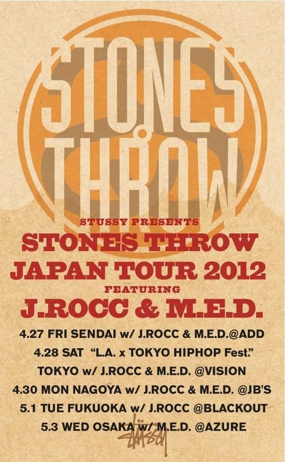 Props GW Special Stussy presents Stones Throw Japan Tour 2012 in Osaka Feat. M.E.D - Página frontal