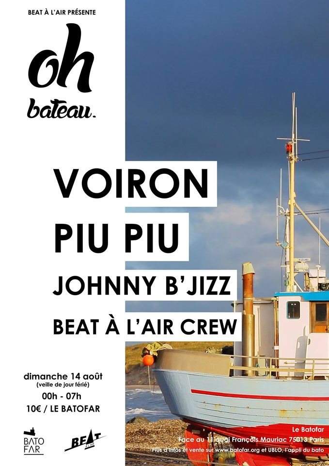 Beat à L'air Présente: Voiron, Piu Piu & Johnny B Jizz - フライヤー表