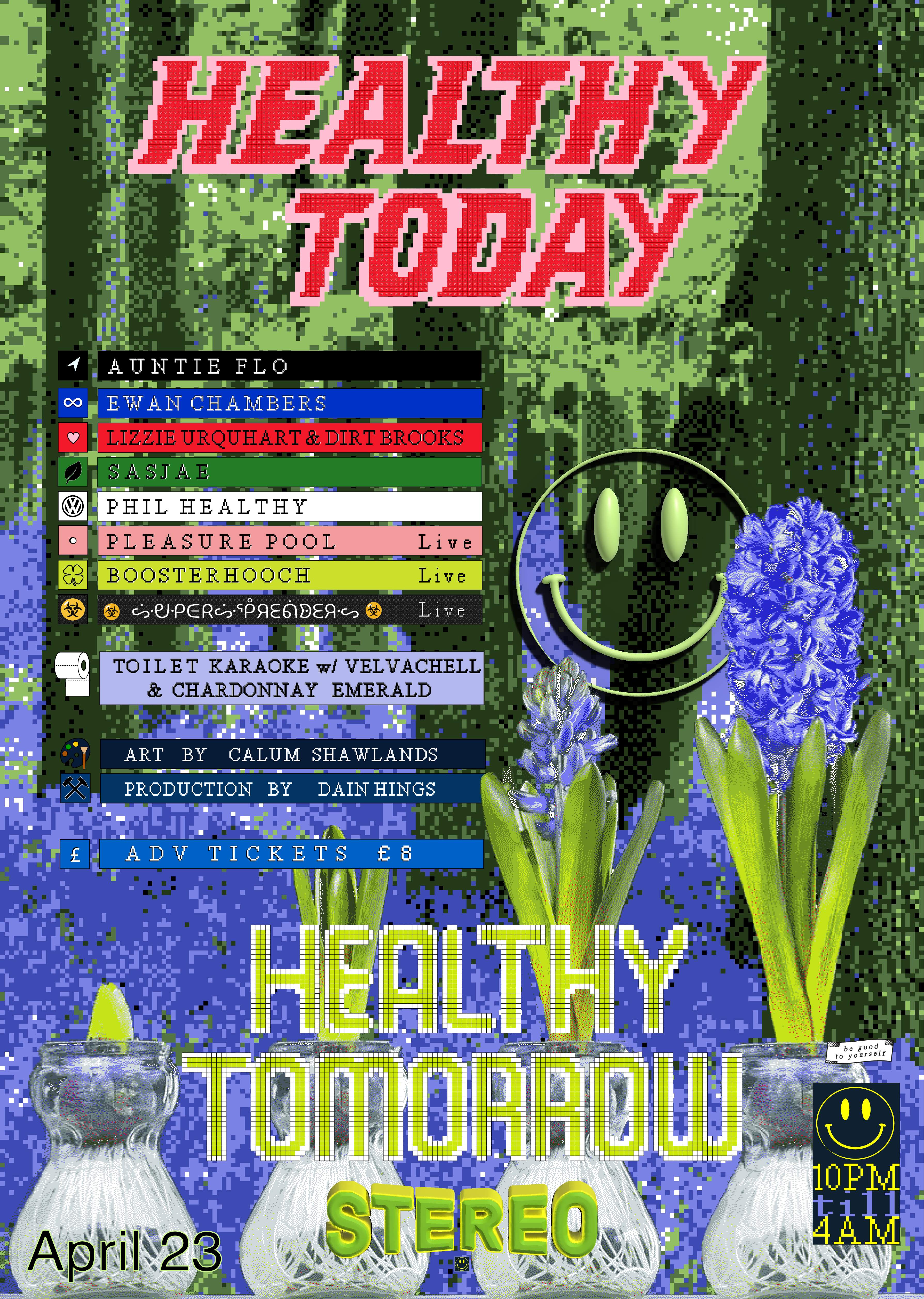 HEALTHY today / HEALTHY tomorrow / new year again - フライヤー表